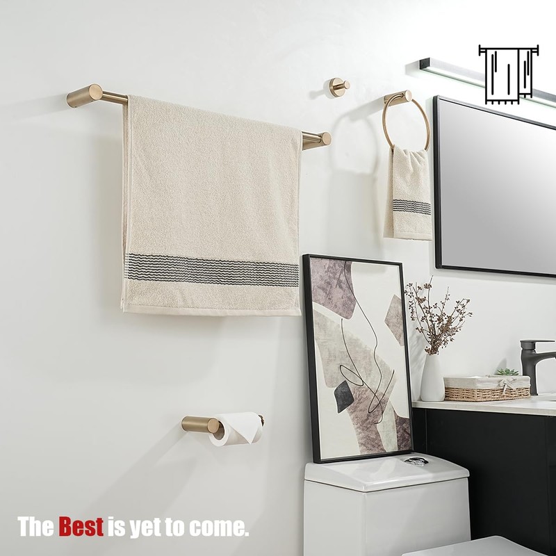 JQK Champagne Bronze Towel Hook, Coat Robe Clothes Hook for