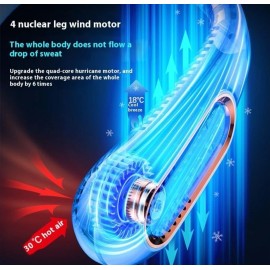 Unbranded Portable Neck Fan USB Rechargeable Neckband Air Cooler Pro Upgrade Fresh Style