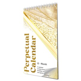 Perpetual Birthday Calendar Wall Hanging 5''x10'' | Birthday Book Reminder | Monthly Birthday Calendar for Anniversaries and Special Dates | 12 Month Perpetual Calendar for Important Dates (Yellow Type 2)