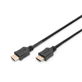 DIGITUS AK-330107-010-S 1.0m Type A Male - Type A Male HDMI High Speed with Ethernet Connection Cable with Gold Plated - Black