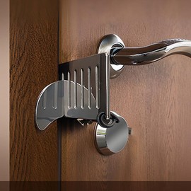 Ximimark 2pc Portable Door Lock - Punch-Free Security Latch for Home, Hotel, and Travel - Anti-Theft Safety Latch for Doors