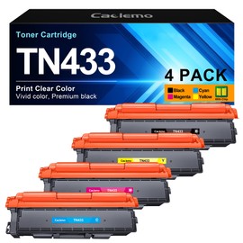 TN433 TN-433 MFC-L8900CDW Toner Cartridge 4 Pack for Brother TN 433 TN436 TN431 Brother TN433 Toner Cartridge Set Compatible for MFC-L8900CDW HL-L8360CDW HL-L8260CDW MFC-L8610CDW HL-L8360CDWT Printer