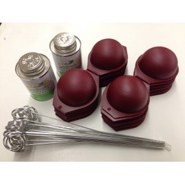 Disposable Apple Maggot Trap Kit 25 Apples, 25 Wire Holders, Two cans of Adhesive.