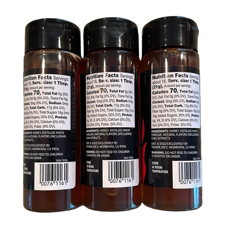 Trader Joe's Spicy Honey Sauce, 12 oz (Pack of 3)