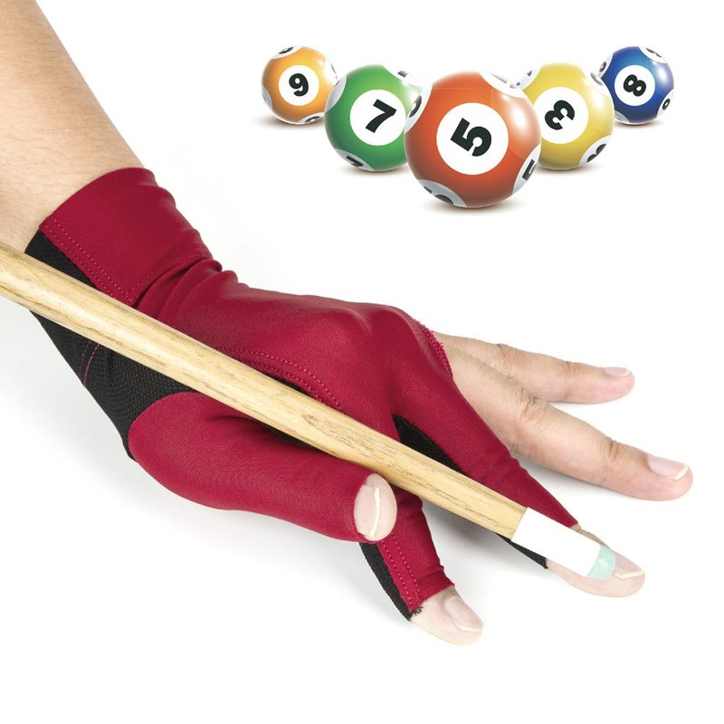 3 Open Fingers Billiard Gloves for Men Women Elastic Non