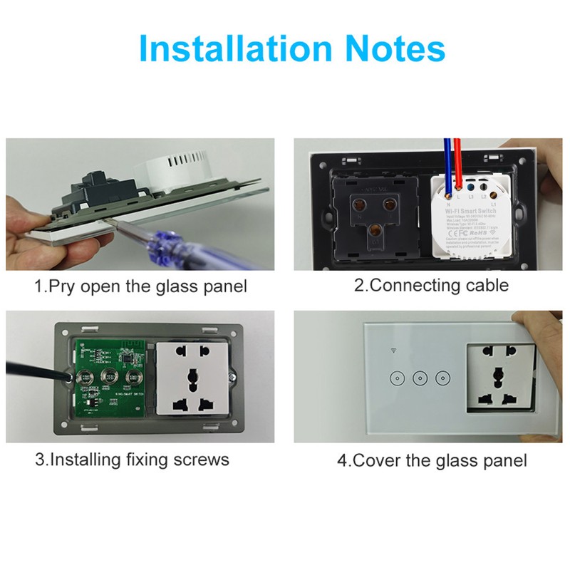 Wifi Smart Wall Outlet 2 in 1 Convenient Voice APP