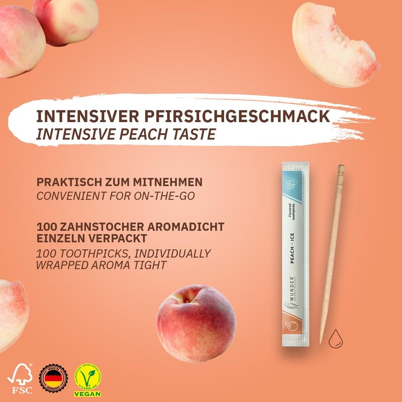 Wunder Toothpicks with Flavour - 100 x Toothpicks Individually Packed