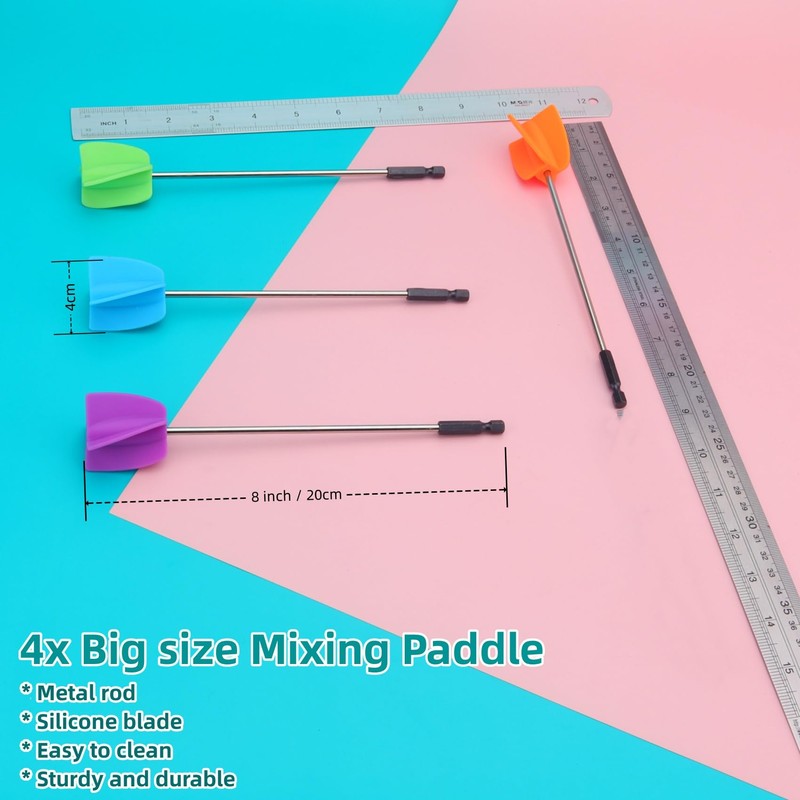 Silicone Resin Mixer Epoxy Mixer Paddles,Reusable Reusable Paint and Resin
