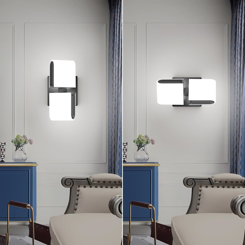 Aipsun Black Wall Sconces Hardwired Modern LED Sconces Wall Lighting