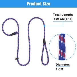 Zhichengbosi Slip Lead for Dogs, Dog Training Slip Leash Lead Rope, 150 cm Nylon Adjustable Pet Lead For Small Medium Dogs