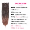 Kyriena 15pcs Thick Dreadlock Extensions Single Ended, 24 inch 1cm