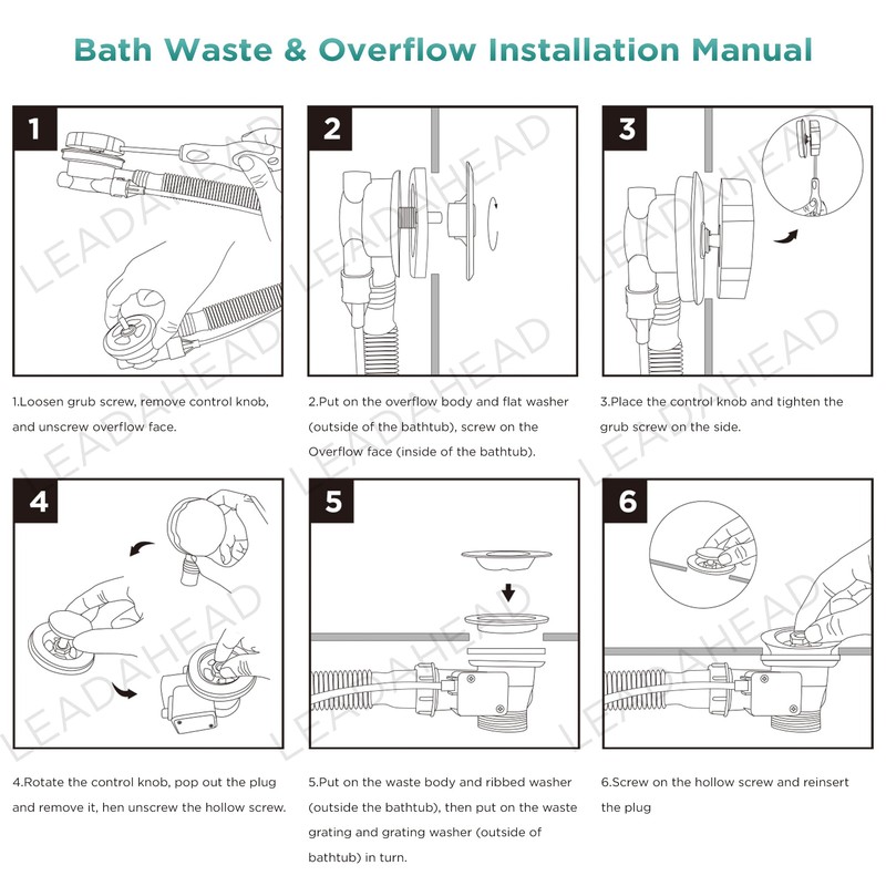 Chrome Bathtub Waste with Overflow G1 1/2" Pop Up Bath