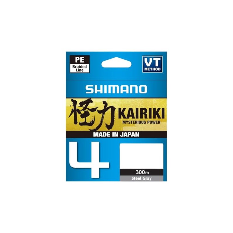 SHIMANO 4 Brins Kairiki 4 Steel Grey LDM64TE2020030S Braid 300