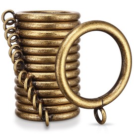 40 PCS Curtain Rings, 1.5 Inch Thickened Curtain Rings Metal Drapery Ring for Curtain Rods Bronze