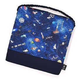 COLORFUL CANDY STYLE N3884400 Girls Cushion Chair Stylish Quilted Zabuton Future Planet Exploration and Spaceship Colorful Candy Style