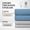BTTN 72x78 Linen Textured Waterproof Fabric Shower Curtain, Moonlight Blue