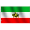 Iran Old Flag 3x5 Ft,Canvas Header and Double Stitched -