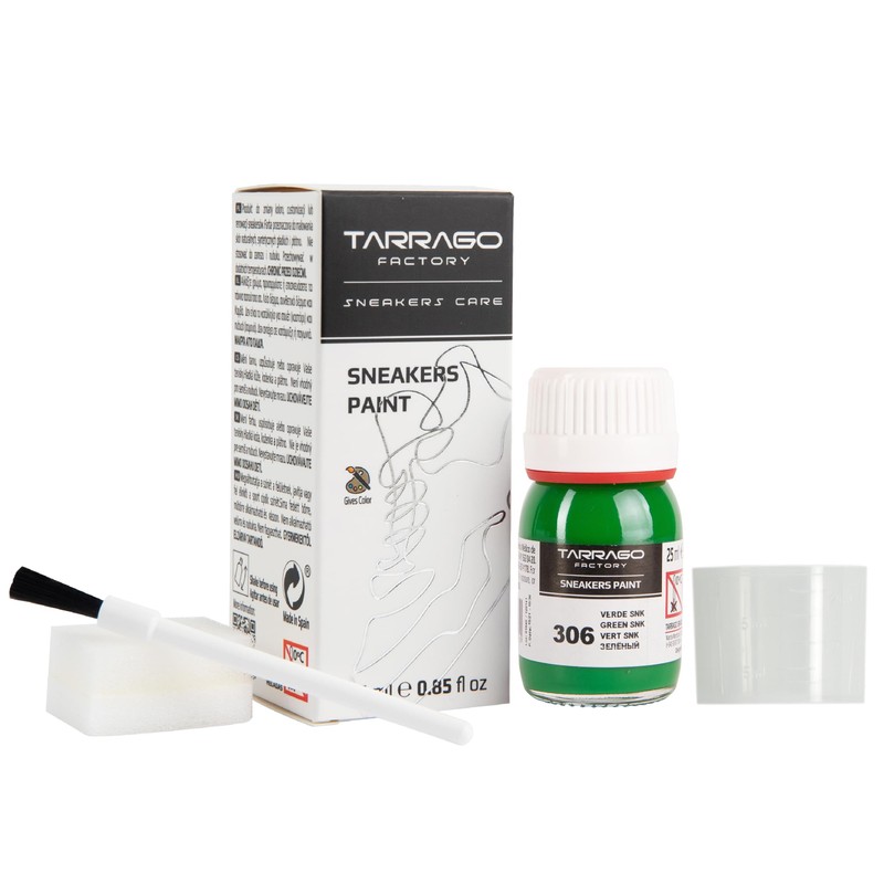 Tarrago Green Shoe Paint SNK 306 25ml Bottle with Brush