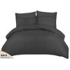 Pamposh Double Duvet Set Charcoal & Grey Doublesided Bedding Set