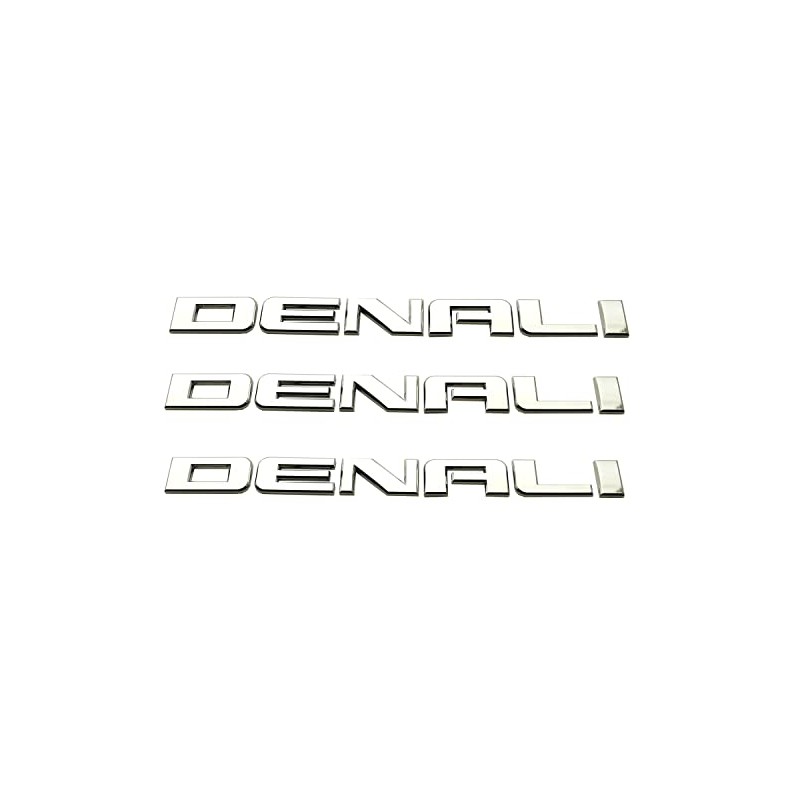 3pcs Denali Nameplate Emblems Badge Replacement for Gm 07-16 Yukon