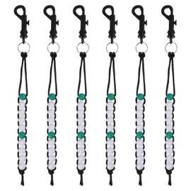 CHGCRAFT 6 Stück Golf Perlenzähler Golf Perlen Punktezähler mit Karabinerhakenverschlüssen Verschließbare Stitch Marker für Schiedsrichter Caddy Golfer, Weiß