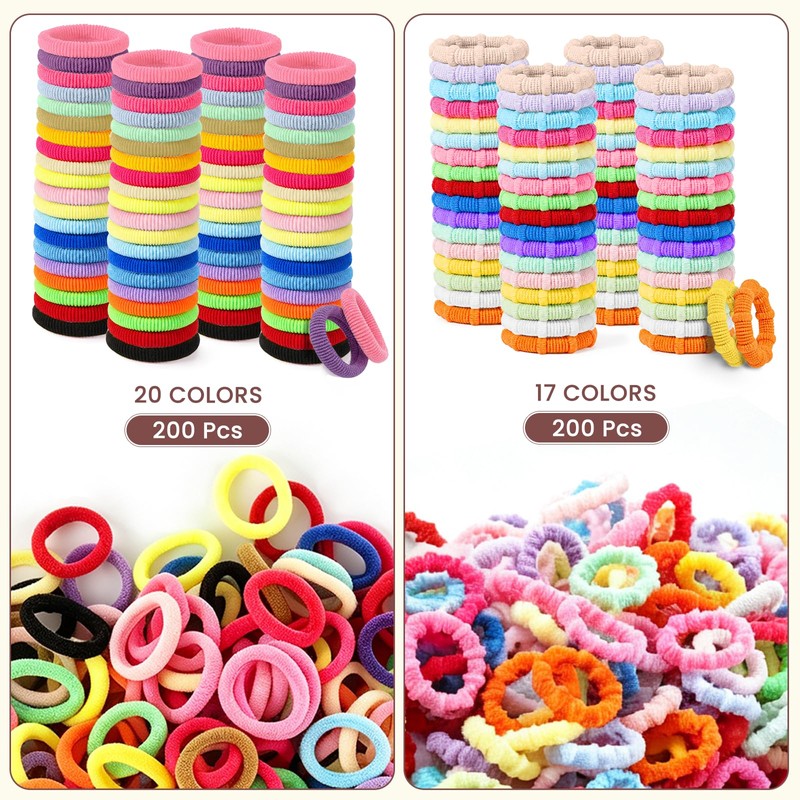 1425Pcs Baby Hair Ties, No Damage Elastic Rubber Bands, Multicolor