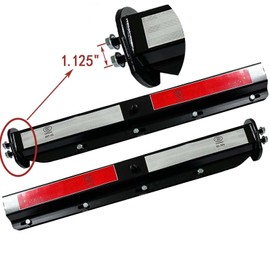 BST BSSP Pair Universal Heavy Duty Straight Semi Truck Mud Flaps Hanger for 1-1/8" 1.125" Bolt Pattern Tractors Trailers Freightliner Kenworth Peterbilt Black HD Splash Mud Guard Mudflaps Bracket