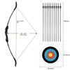 LWANO 42" Bow and Arrow Set for Kids, Archery Beginner