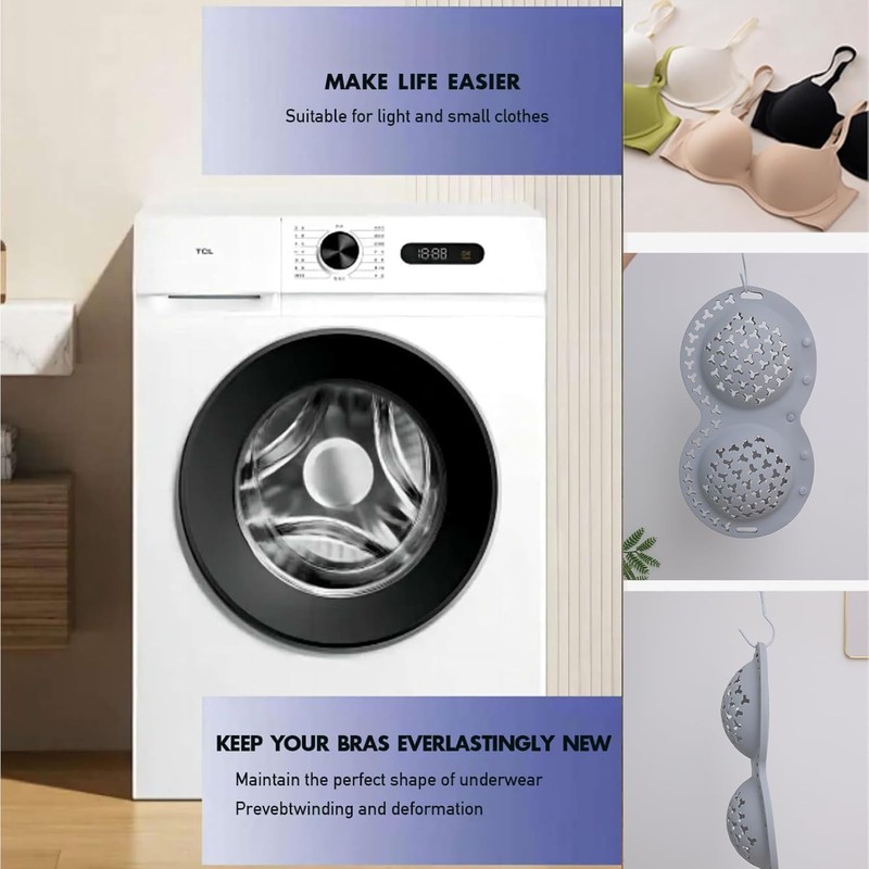 Silicone Bra Washing Bag - All Cup Sizes, Delicates Mesh