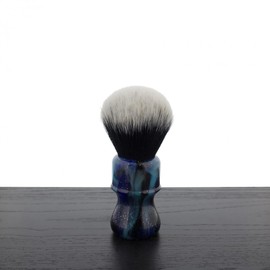 Yaqi Mysterious Space Tuxedo Synthetic Shaving Brush - Fan Knot