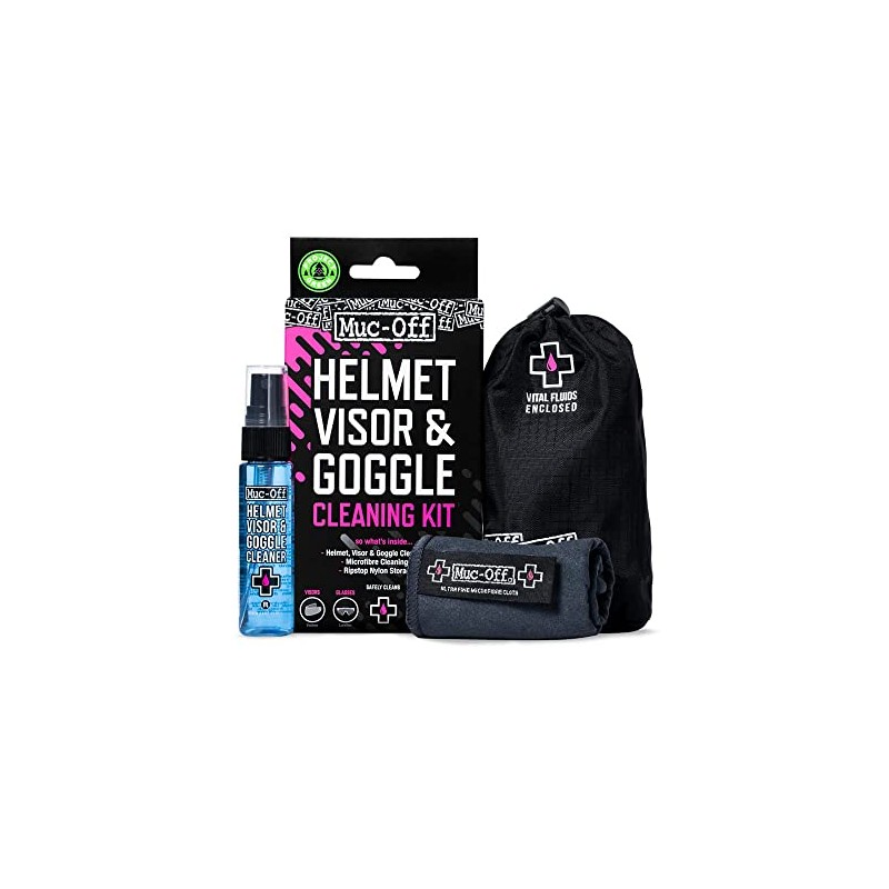 Muc Off 202 Visor, Lens & Goggle Cleaning Kit, Blue,
