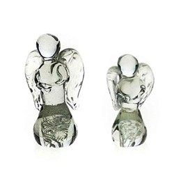 Small Handmade Recycled Glass Angel Figurine by Ngwenya Glass UK