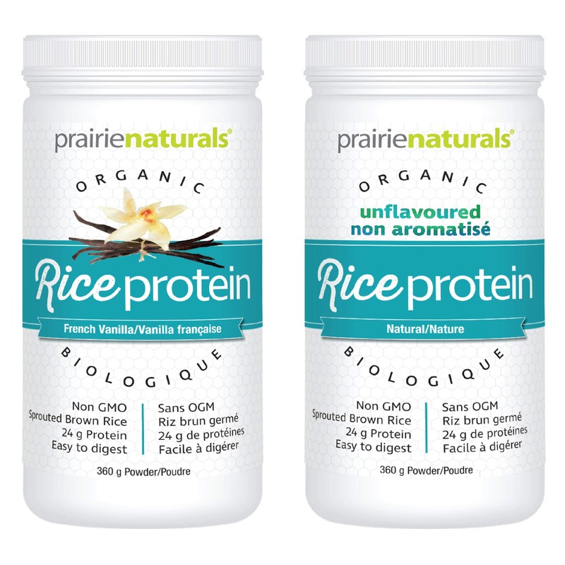 Prairie Naturals Organic Sprouted Brown Rice Protein, Vanilla, 360g