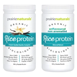 Prairie Naturals Organic Sprouted Brown Rice Protein, Vanilla, 360g