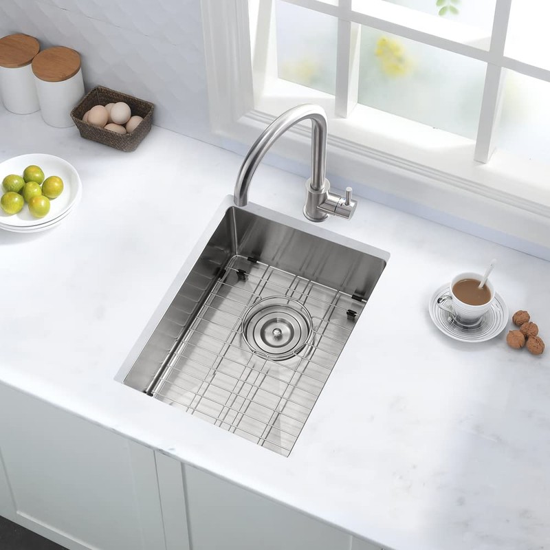 Hovheir 12x16 Inch Undermount Bar Sink - 16 Gauge Stainless