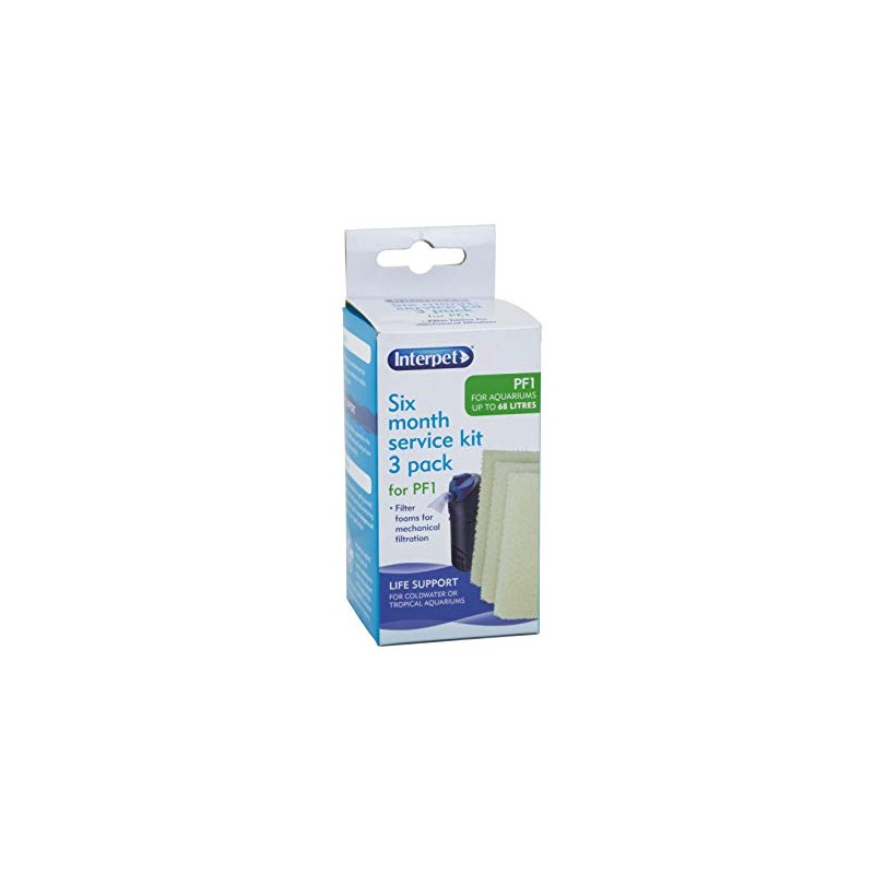 Interpet Replacement Plain Foams for the PF1 Power Filter, 6