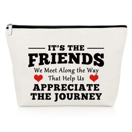 Friendship Gift for Women Makeup Bag Friends Birthday Gifts Thank You Gifts for Friends Best Friend Gift Graduation Gifts for Her Friendship Cosmetic Pouch Thanksgiving Gift Sister Gift from Sister