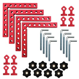 QYQRQF 90 Degree Clamp, 4 Sets Corner Clamps 5.5 x 5.5inch 90 Degree Positioning Square Aluminum Alloy Square Clamps for Woodworking Cabinet Picture Frames