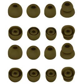 Miayaya 8 Pairs Premium Ear Tips for Powerbeats Pro Earbuds in Ear Tips, Silicone Washable Noise Reducing Secure fit for Beats Powerbeats Pro, Fit in Case, Buds Tips S/M/L, Double Flange, Army Green