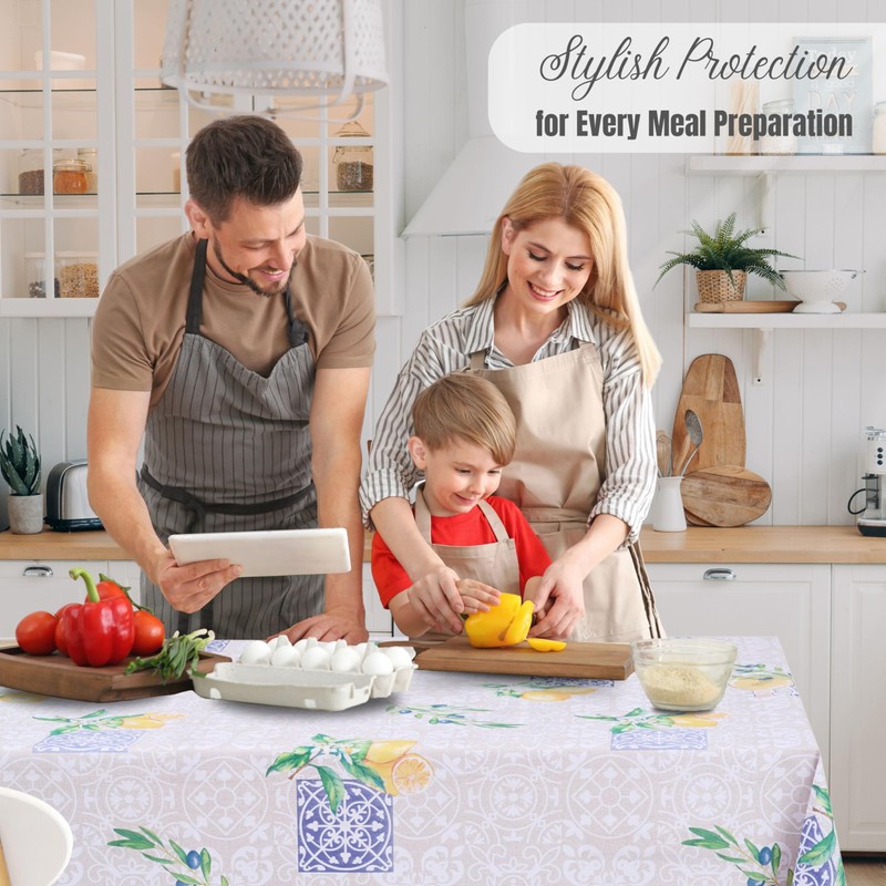KP HOME Wipe Clean Tablecloth Rectangular 78.7"x 55.1" (200x140cm) -