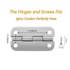Radezon Stainless Steel Cooler Hinges Replacement for Igloo Style Ice