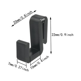 ITROLLE 20PCS Black S-Shaped Hanger Hooks - Stainless Steel Clip-on Hanging Hooks for Plastic Flat Rack