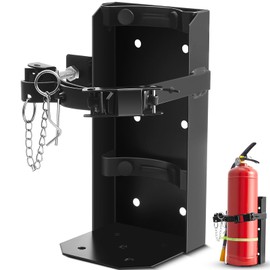 Zonon Zonon 1 Pcs Heavy Duty Fire Extinguisher Bracket Metal Fire Extinguisher Holder Wall Mount for Home Car Truck, Mini, Small, and Medium Sized, Black (Fits 10lb Extinguisher)