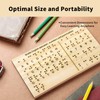 YAFIYGI Wooden Braille Alphabet Board Montessori Educational Tool with Carved