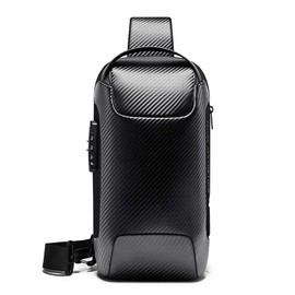 FANDARE Anti-Theft Sling Chest Bag Men Women Shoulder Crossbody Backpack with USB Charging Port Large Casual Daypacks for Outdoor Travel Work Hiking Running Indoor Activities Durable Black A