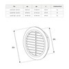 AWENTA Ventilation Grille ABS Plastic Round Diameter 90/115 mm White