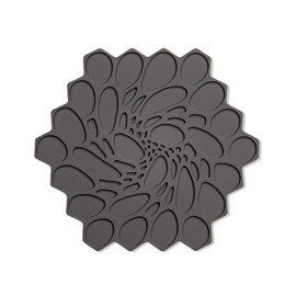 modern-twist 7 x 7" Hive Silicone Trivet, Heat Resistant Up To 675°F, Non Slip, Protects Table From Heat, Graphite, Pack of 1