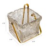 Creative Co-Op 24-Ounce Textured Glass Ice Bucket with Gold Finish