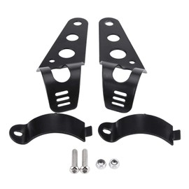 aqxreight - Motorcycle Headlight Bracket, 35-43 mm Headlight Bracket Fork Tube Clamp Kit for Chopper Cafe Racer (Black)