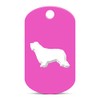 fagraphix Bearded Collie Keychain GI Dog Tag Engraved Canine pet